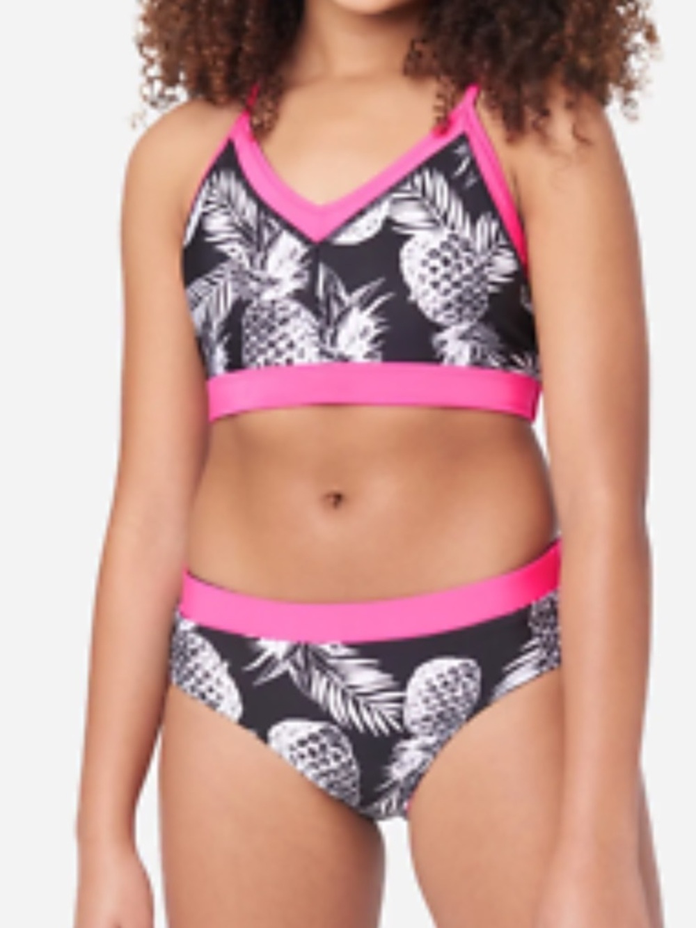 Justice  Pineapple Print /Reversible Bikini